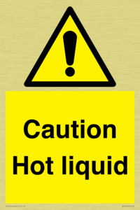 Caution Hot liquid